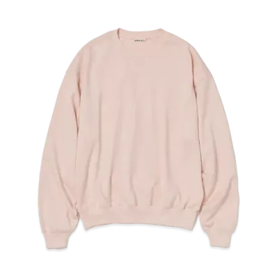 AURALEE Super High Gauge Sweat P/O "Pale Pink"