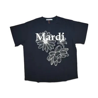 Mardi Mercredi Tshirt Triple Flower "Navy White"