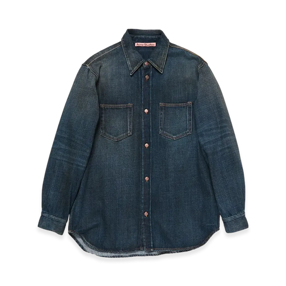 Acne Studios Button-Up Denim Shirt "Dark Blue"