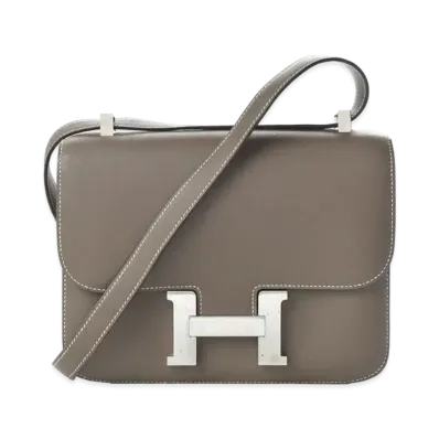 Hermes Constance Epsom "Etoupe/Silver"