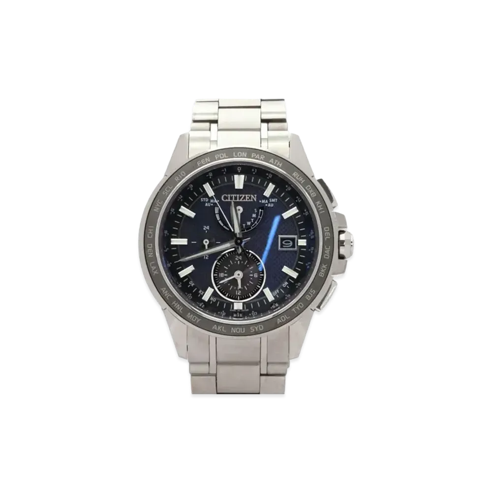 CITIZEN Atessa Eco Drive Double Direct Flight "Blue" AT9024-66L