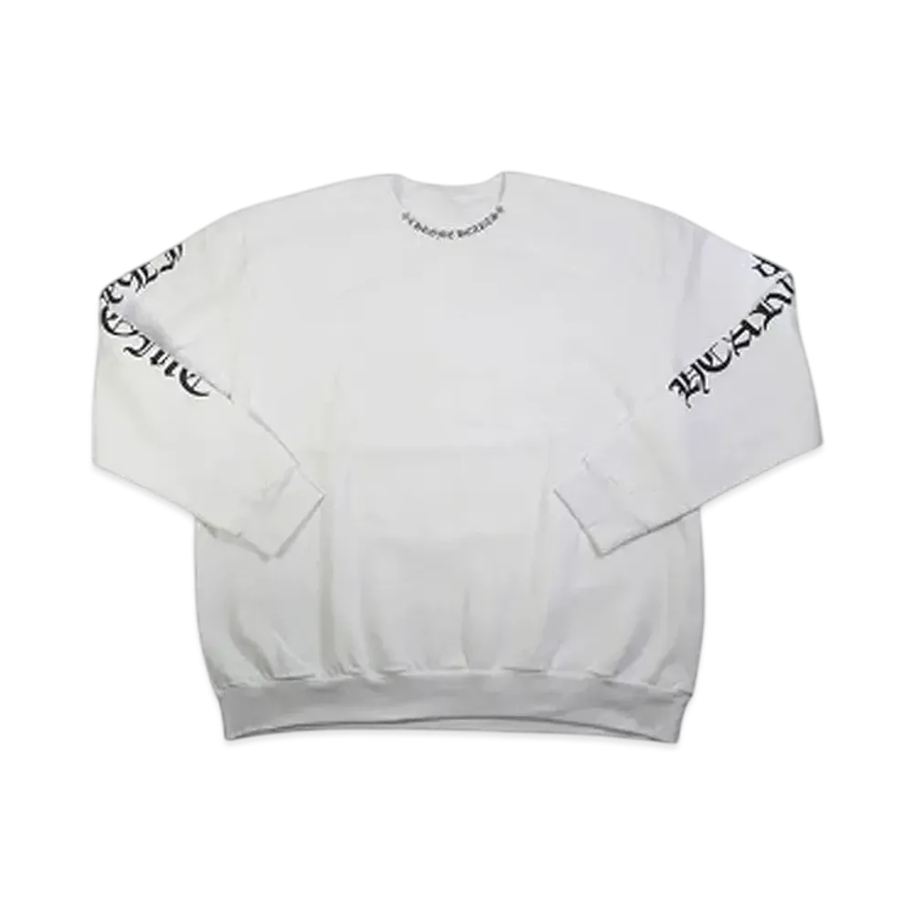 Chrome Hearts Neck Logo Crew Sweat "White"
