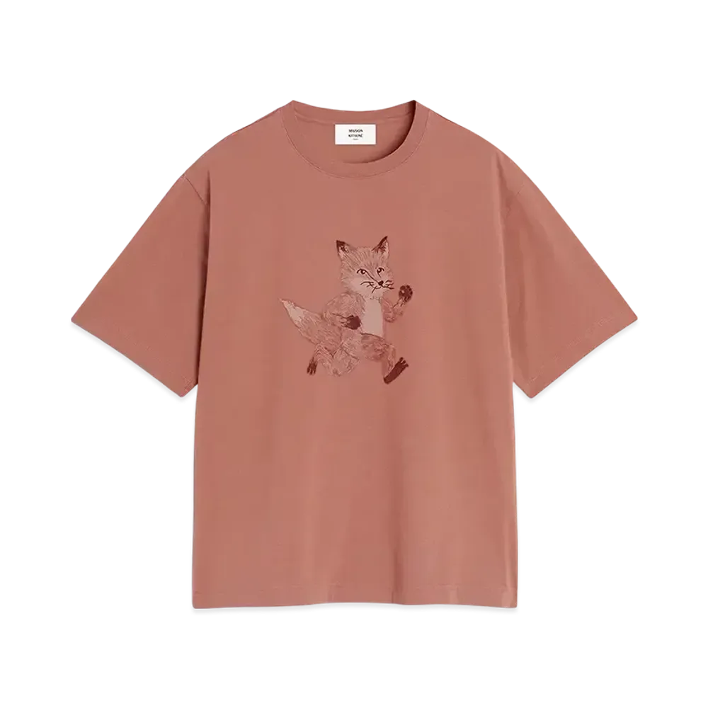Maison Kitsune Speedy Fox Print Oversize T-Shirt "Brunette"