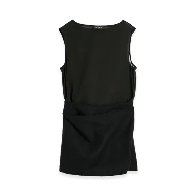 OUR LEGACY Women's Twisted Mini Dress "Black Echo Pristine Voile"