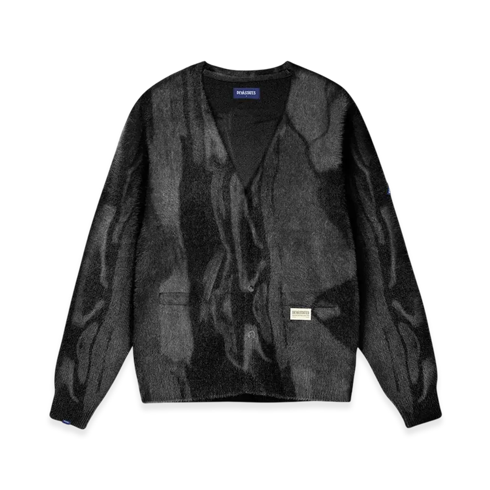 Deva States Mohair Cardigan "Black"