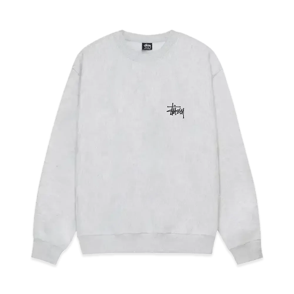 Stussy Basic Crew (24SS) "Ash Heather"