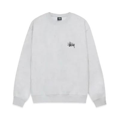 Stussy Basic Crew (24SS) "Ash Heather"