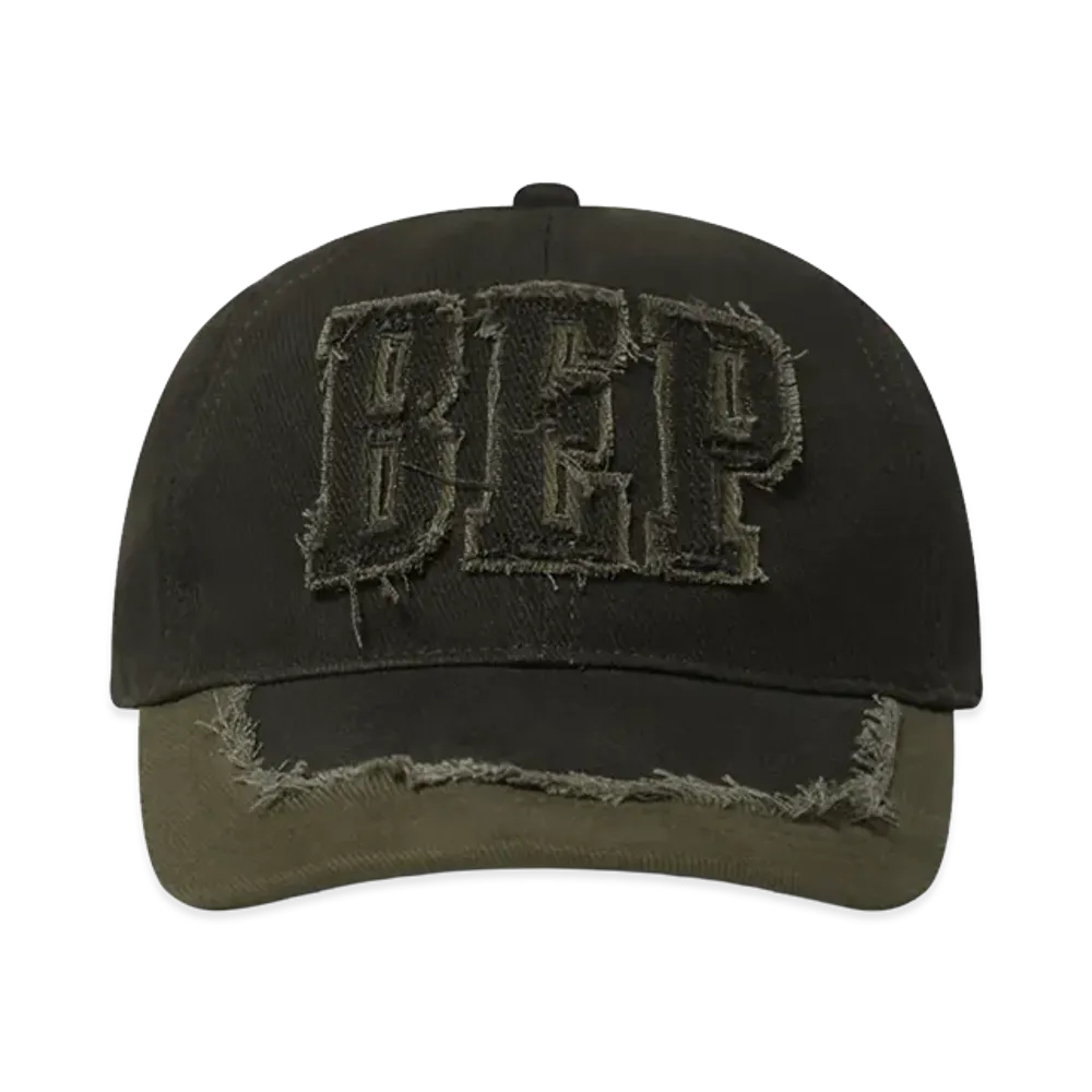BlackEyePatch Fabric Initials Patched Cap "Olive"