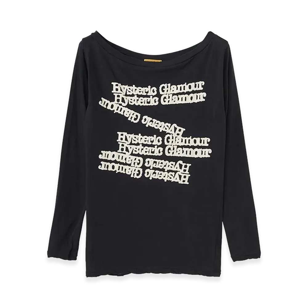 HYSTERIC GLAMOUR Women's Hysteric Glamour Typewriter Logo T-Shirt "Black"