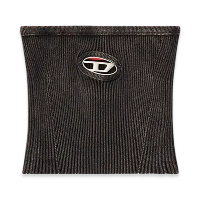 Diesel M-Clarksvillex-C Knit Tube Top With Cut-Out Logo "Black"