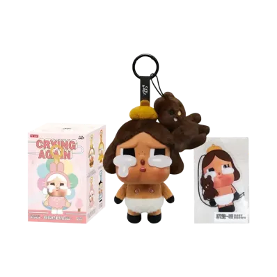 POP MART CRYBABY Crying Again Series Face Plush BABY BROWN (Secret)