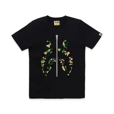 A BATHING APE Ladies Shark Tee "Black/Green"