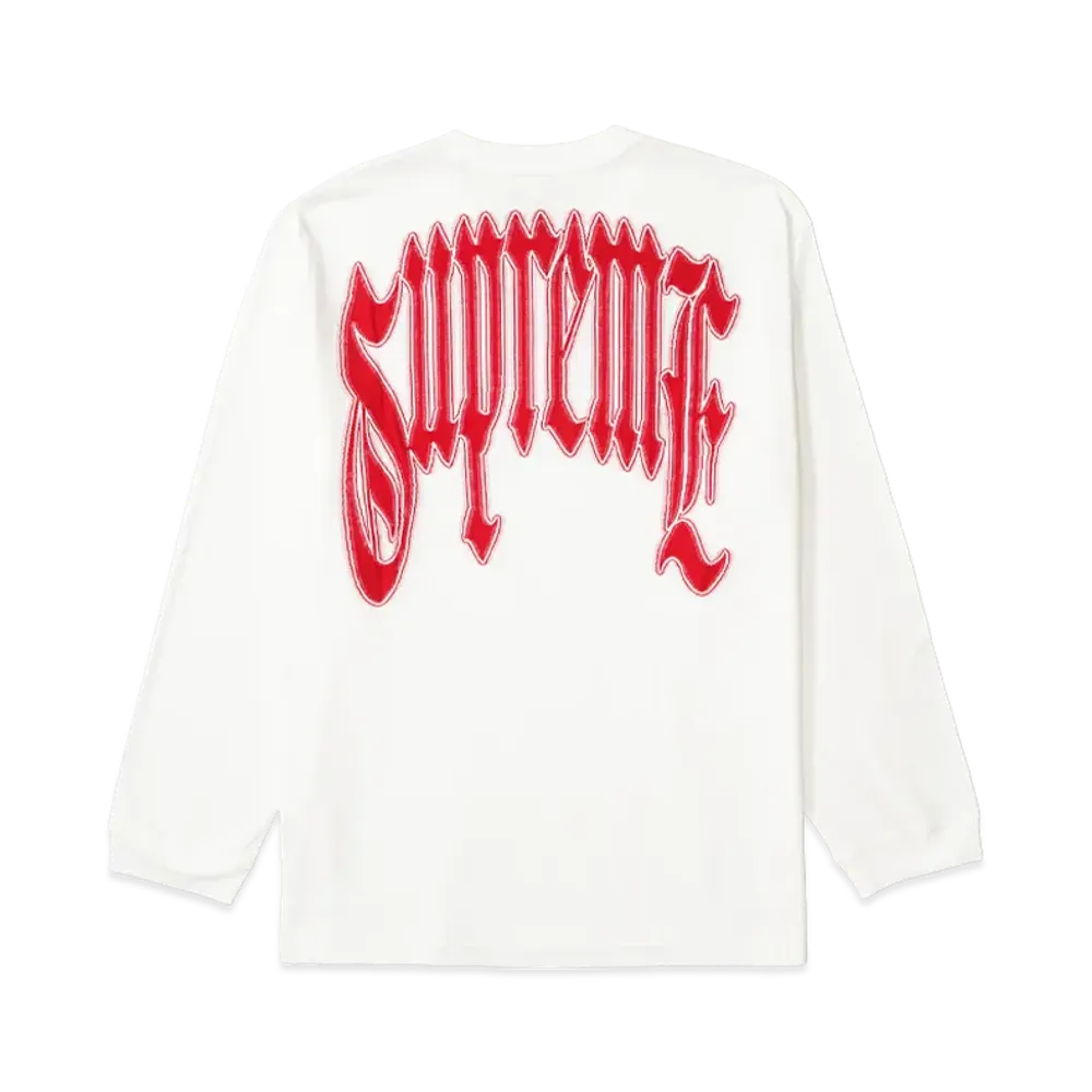 Supreme Intarsia L/S Top "White"