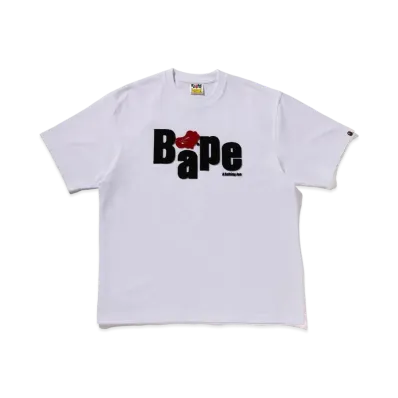 A BATHING APE Heart Ape Head Relaxed Fit Tee "White"