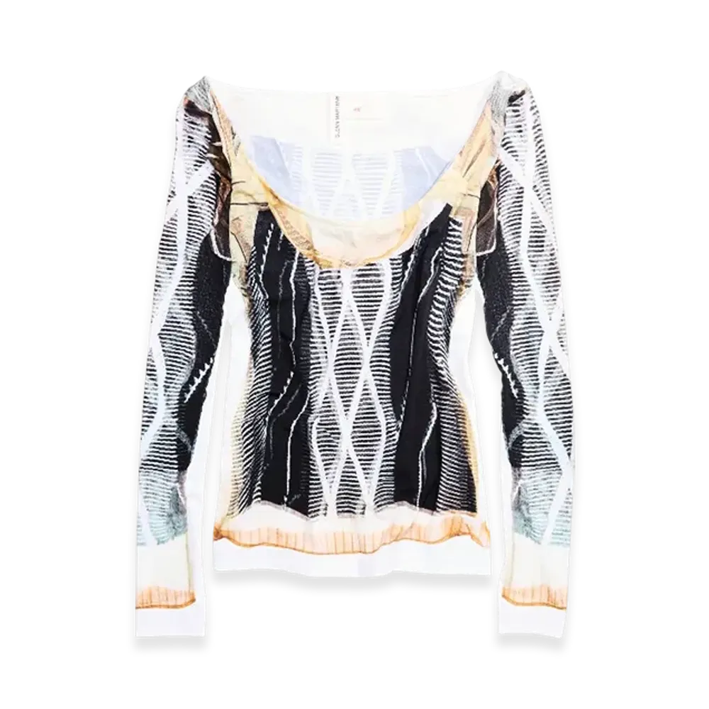 H&M x Glenn Martens Print Top "Black"