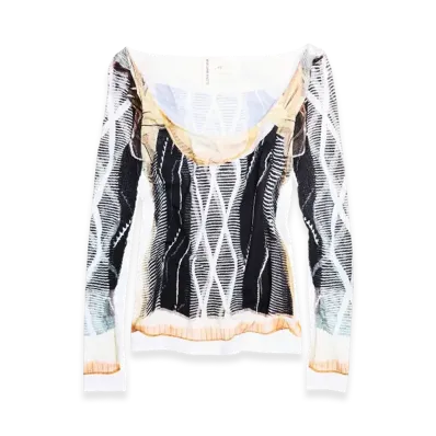 H&M x Glenn Martens Print Top "Black"