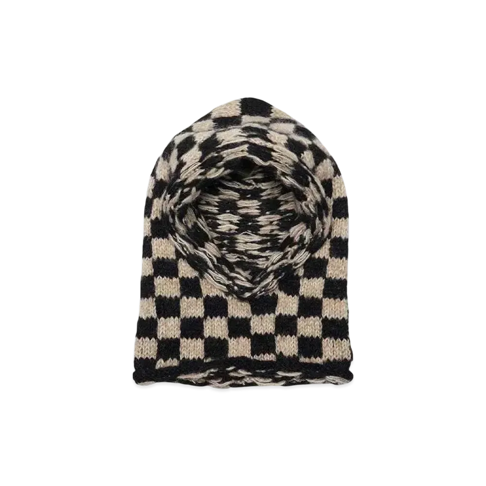 Bal CHECKERED HAND KNIT BALACLAVA "BROWN"