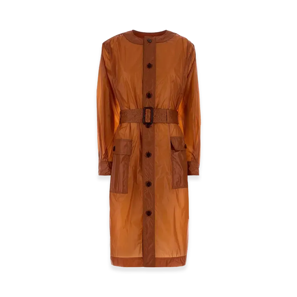Saint Laurent Women's Nylon Dress "Brown/Orange"