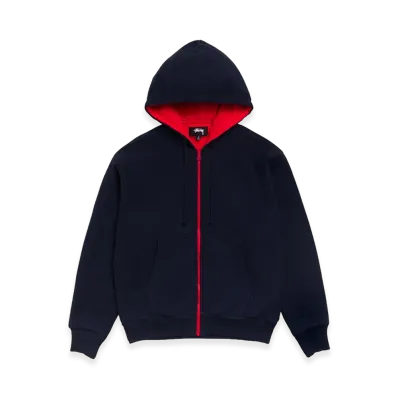 Stussy Double Faced Zip Hoodie "Navy"