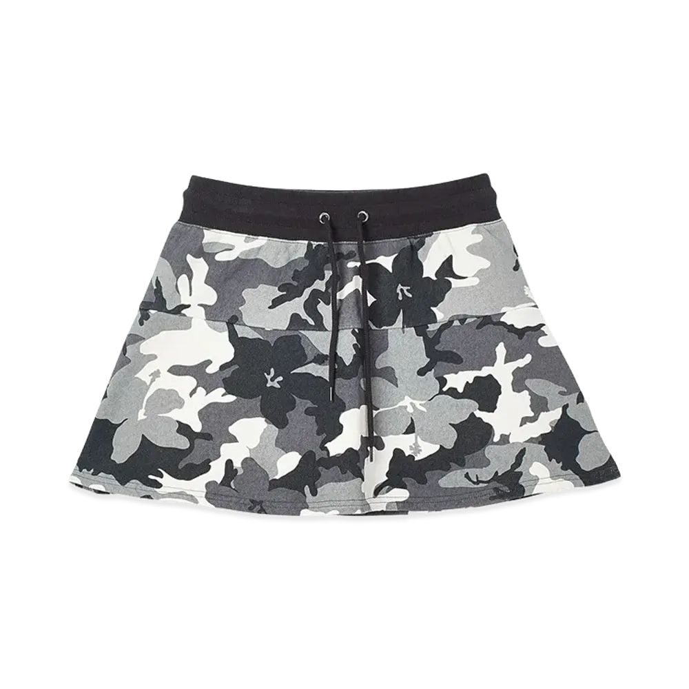 X-Girl Women's Hibiscus Camouflage Sweat Skirt "Grey"