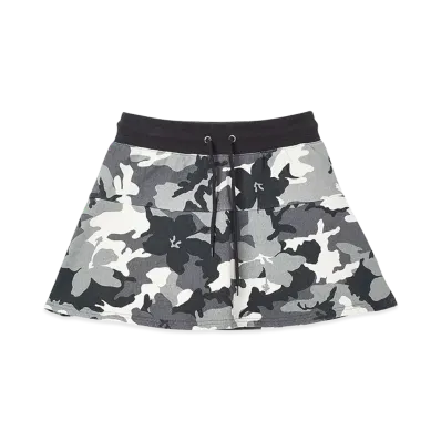 X-Girl Women's Hibiscus Camouflage Sweat Skirt "Grey"