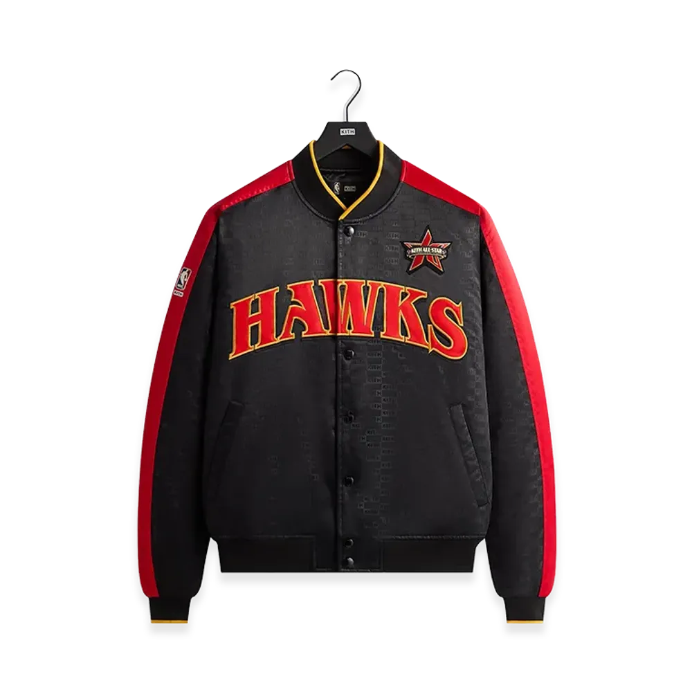 Kith x NBA All-Star Atlanta Hawks Bomber Jacket "Black"