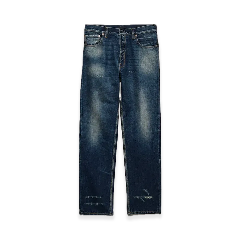 PRADA Regular Washed Denim Jeans "Navy"