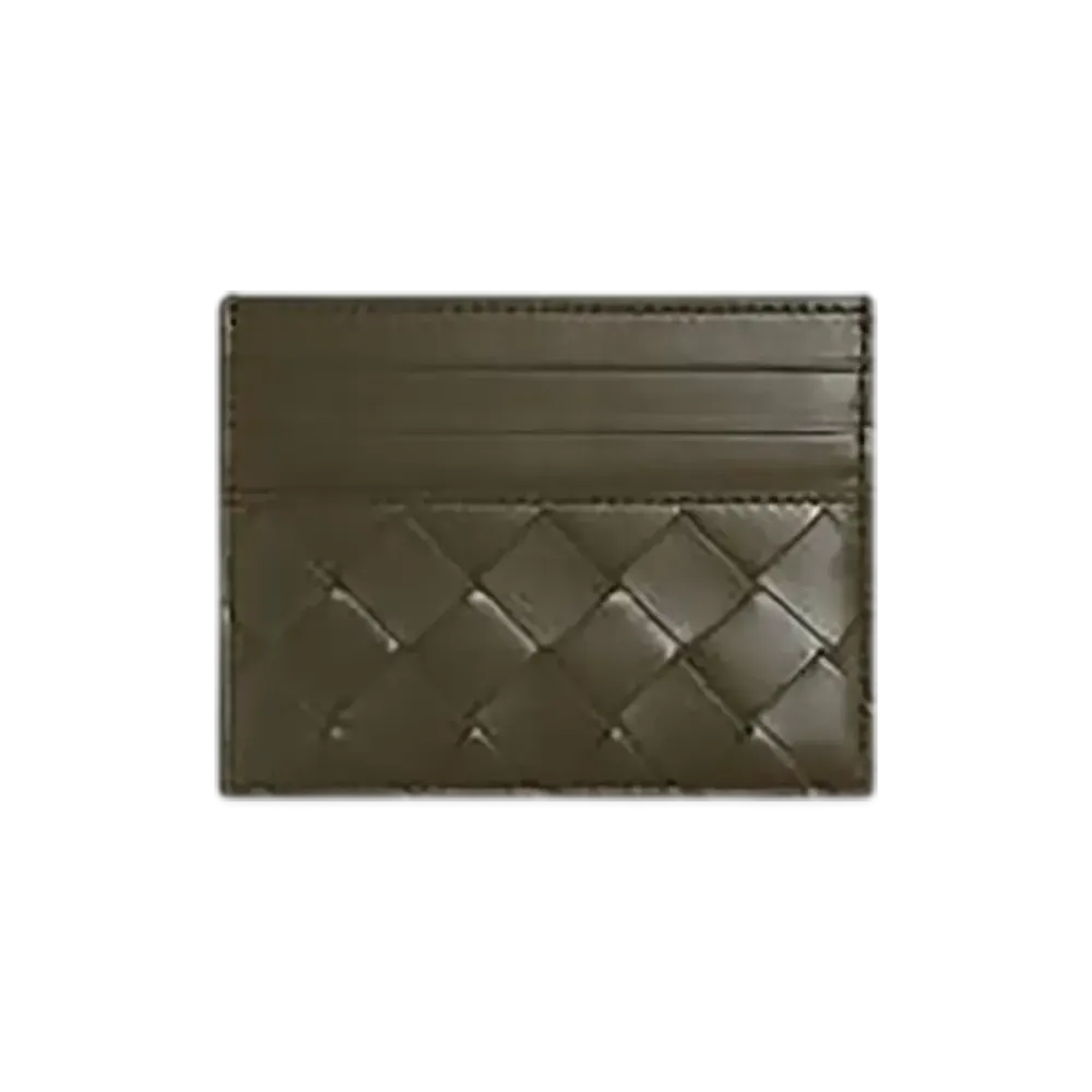Bottega Veneta Intrecciato Credit Card Case "Cypress/Ice"
