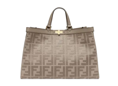 FENDI Peekaboo X-Tote Canvas Bag "Gray"