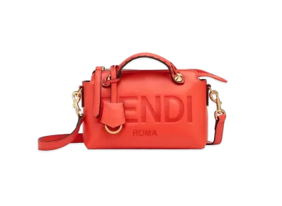 FENDI By The Way Small Leather Boston Bag Small "Red"