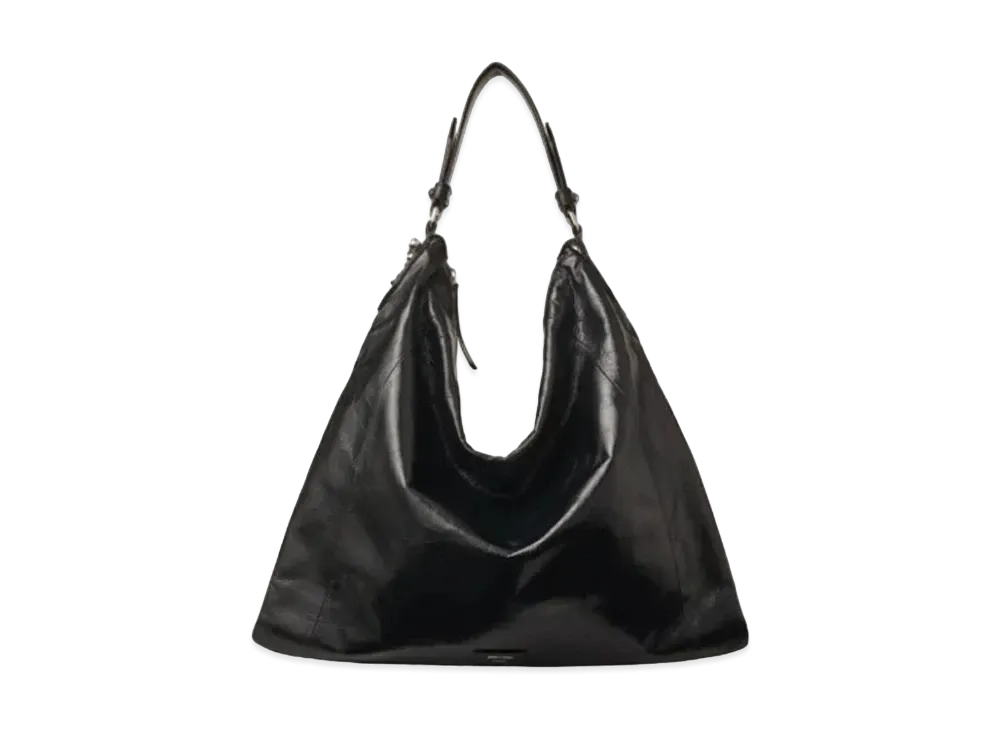 Jimmy Choo Ana Hobo/S Vintage Leather Hobo Handbag "Black"