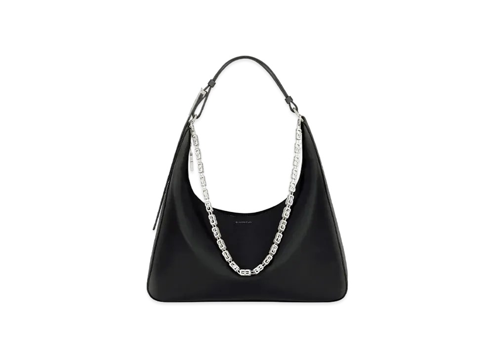 GIVENCHY Medium Moon Cut Out Bag In Leather "Black"