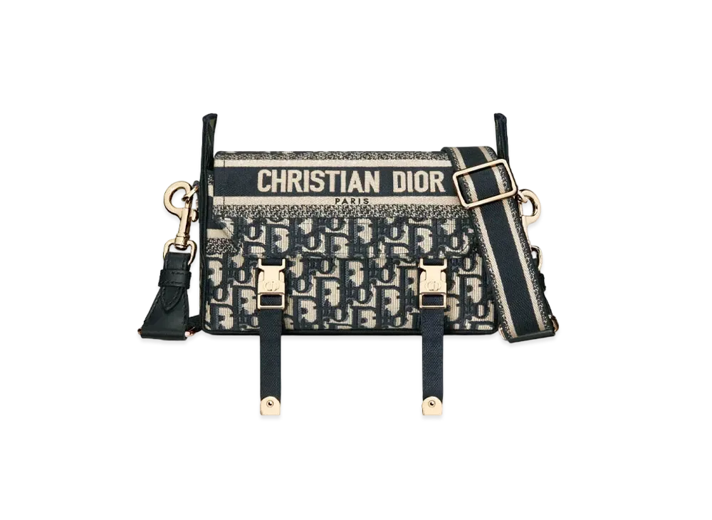 Dior Camp Small Bags Oblique Embroidery "Blue"