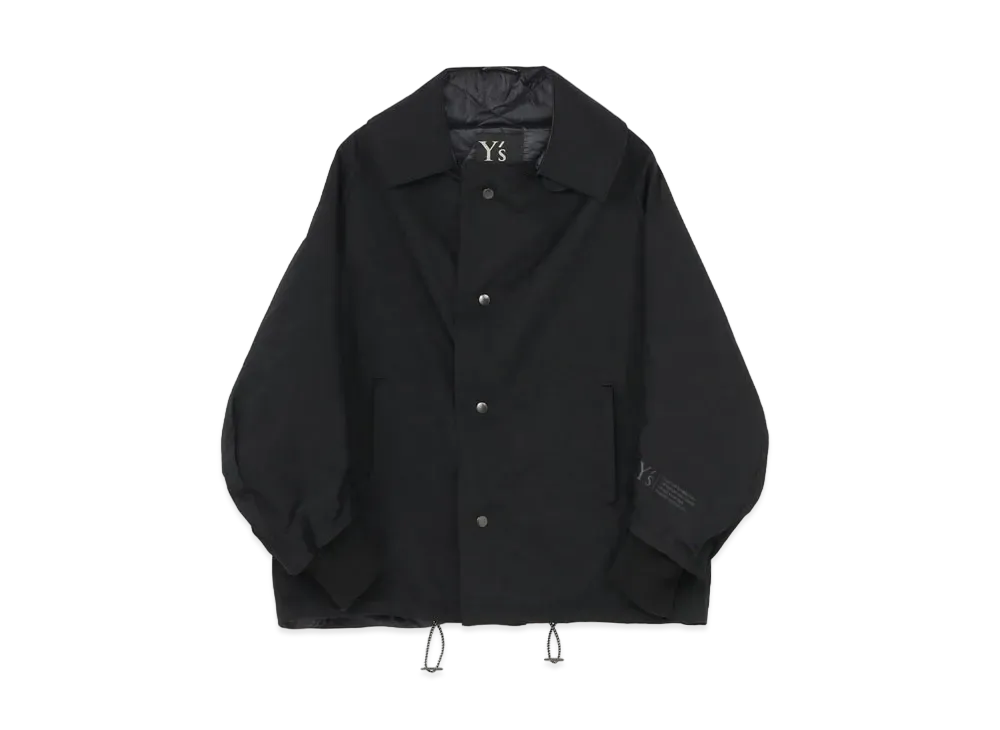 Yohji Yamamoto Y's NYLON CHINO CLOTH MIDDLE COAT "Black"