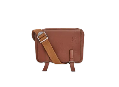 LOEWE Xs Military Messenger Bag In Soft Grained Calfskin "Cognac"