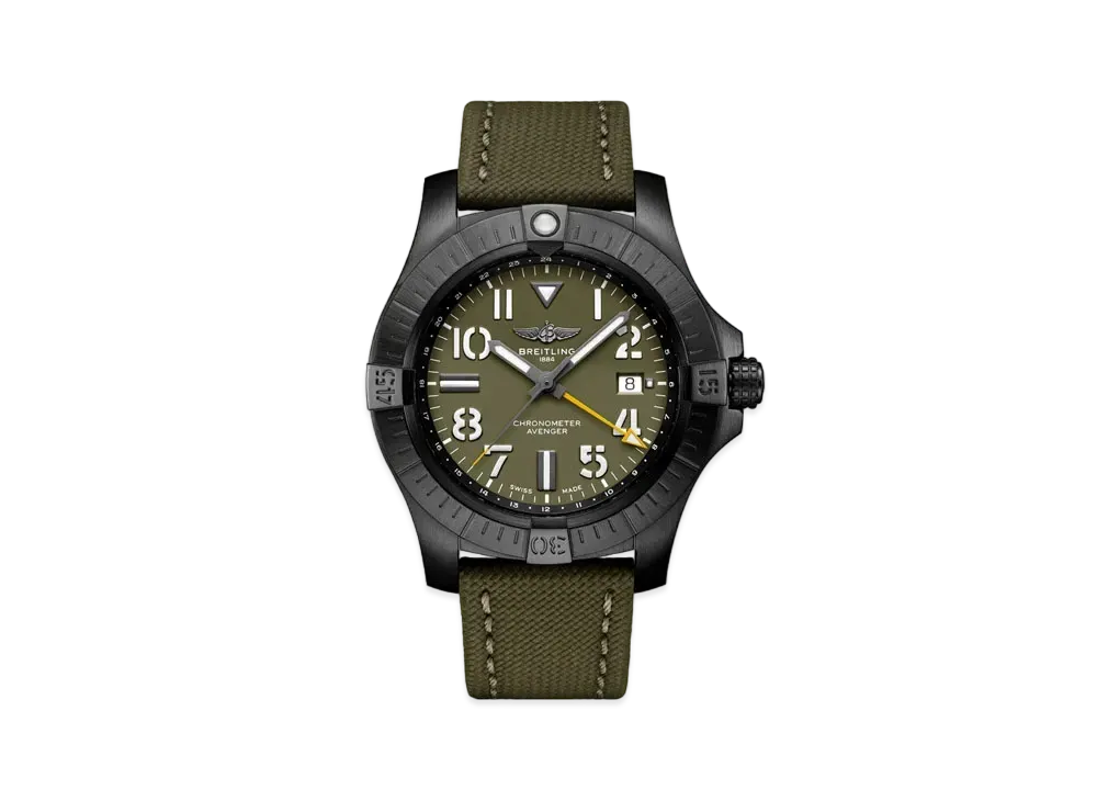 BREITLING AVENGER AUTOMATIC GMT 45 NIGHT MISSION "Green"