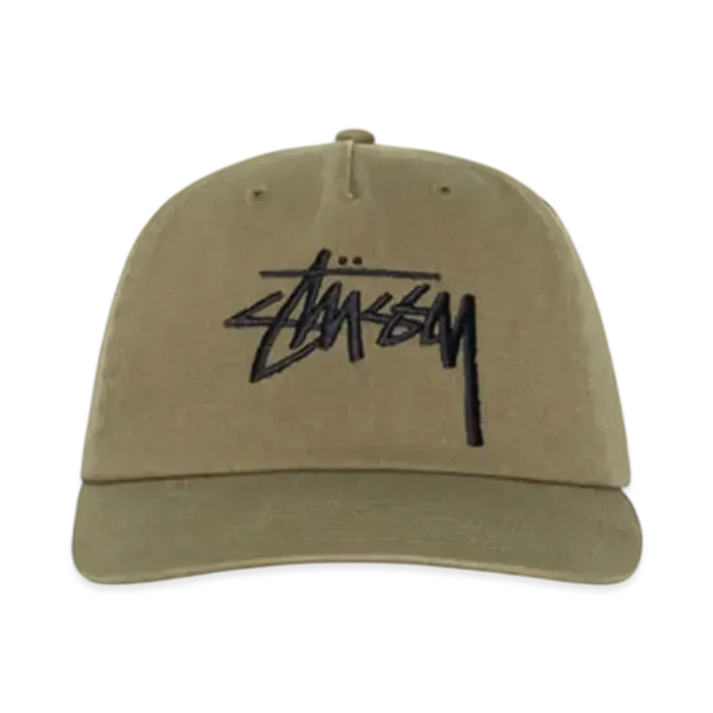 Stussy Mid-Depth Big Stock Snapback "Army Green"