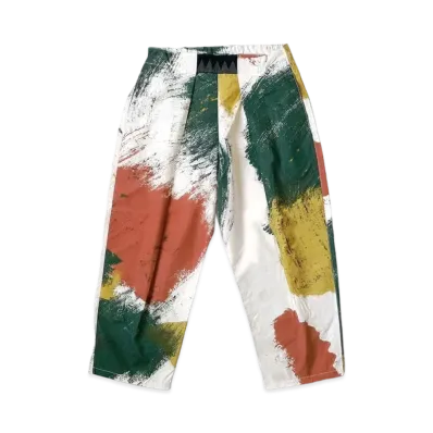 KAPITAL Taffeta Brush Camo Easy Beach Pants "Kinari"