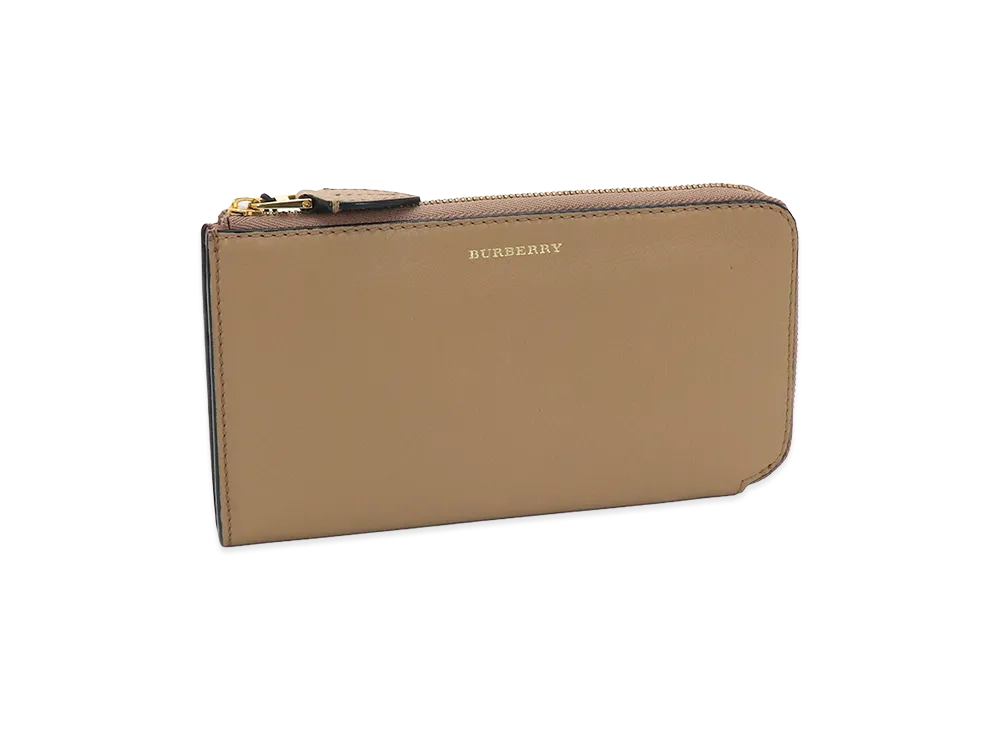 Burberry L-Zip Continental Wallet "Light Camel"