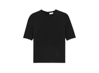 Saint Laurent Women's T-Shirt Sweater in Wool "Black"