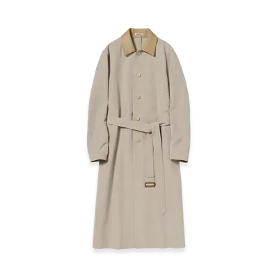 AURALEE Wool Max Canvas Coat "Top Gray Beige"
