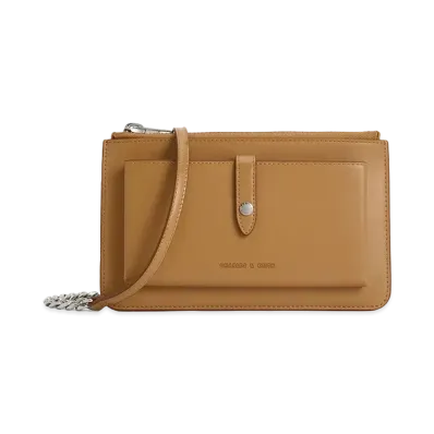 CHARLES & KEITH Rebel Top Zip Long Wallet "Sand"
