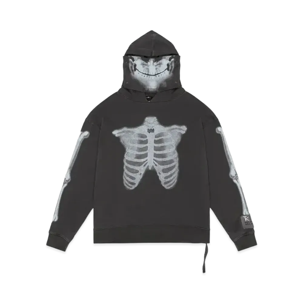 KSUBI Skeleton Biggie Hoodie Faded Black "Black"