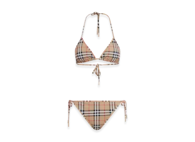 Burberry Women's Vintage Check Triangle Bikini "Beige"