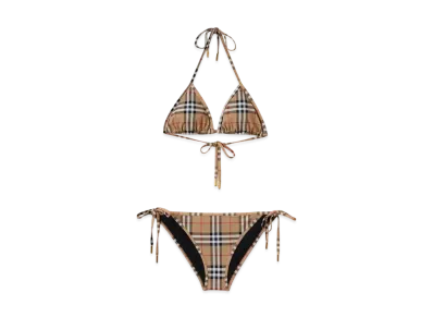Burberry Check Triangle Bikini "Archive Beige"