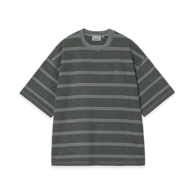 Carhartt WIP S/S Hanson T-Shirt Hanson Stripe "Kale Green(Garment Dyed)"