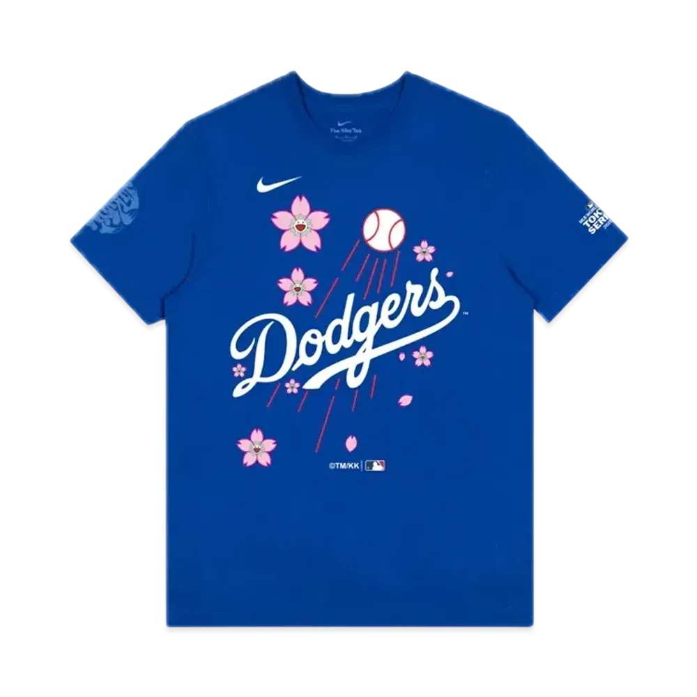 Takashi Murakami x MLB World Tour Tokyo Series 2025 Dodgers Script SS Tee "Blue"