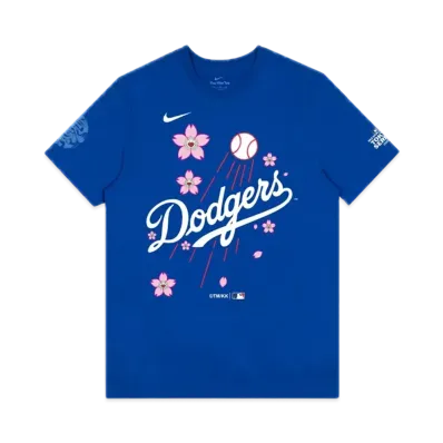 Takashi Murakami x MLB World Tour Tokyo Series 2025 Dodgers Script SS Tee "Blue"