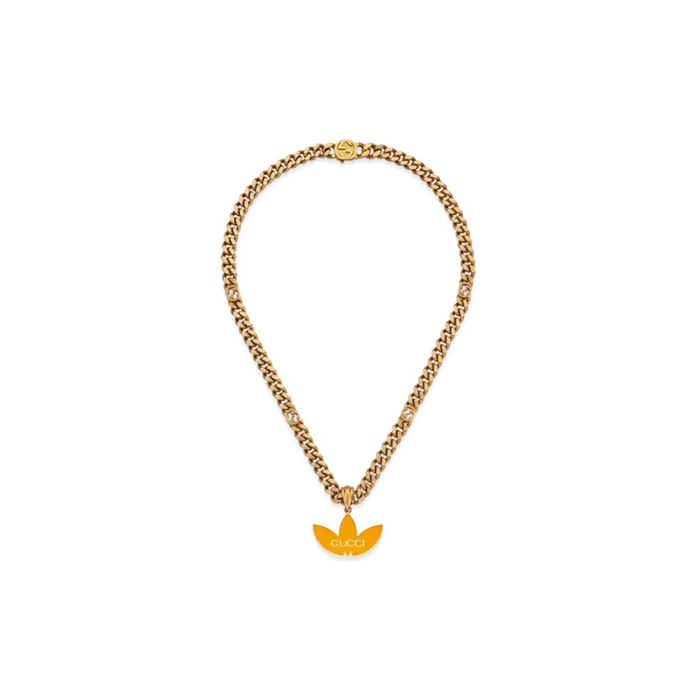 GUCCI x adidas Gourmet Necklace with Clover Pendant "Yellow Gold"