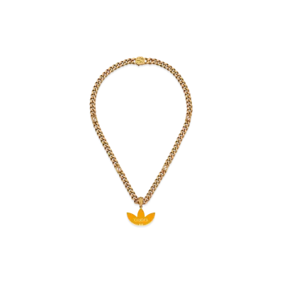 GUCCI x adidas Gourmet Necklace with Clover Pendant "Yellow Gold"